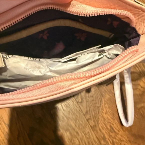 ANUSCHKA RFID Top Zip Travel Crossbody PARADISE FOUND PINK NWT! - Picture 12 of 16